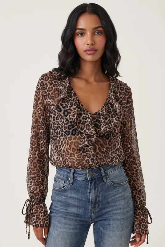 Nelli Chiffon Ruffle Top made by Mixology