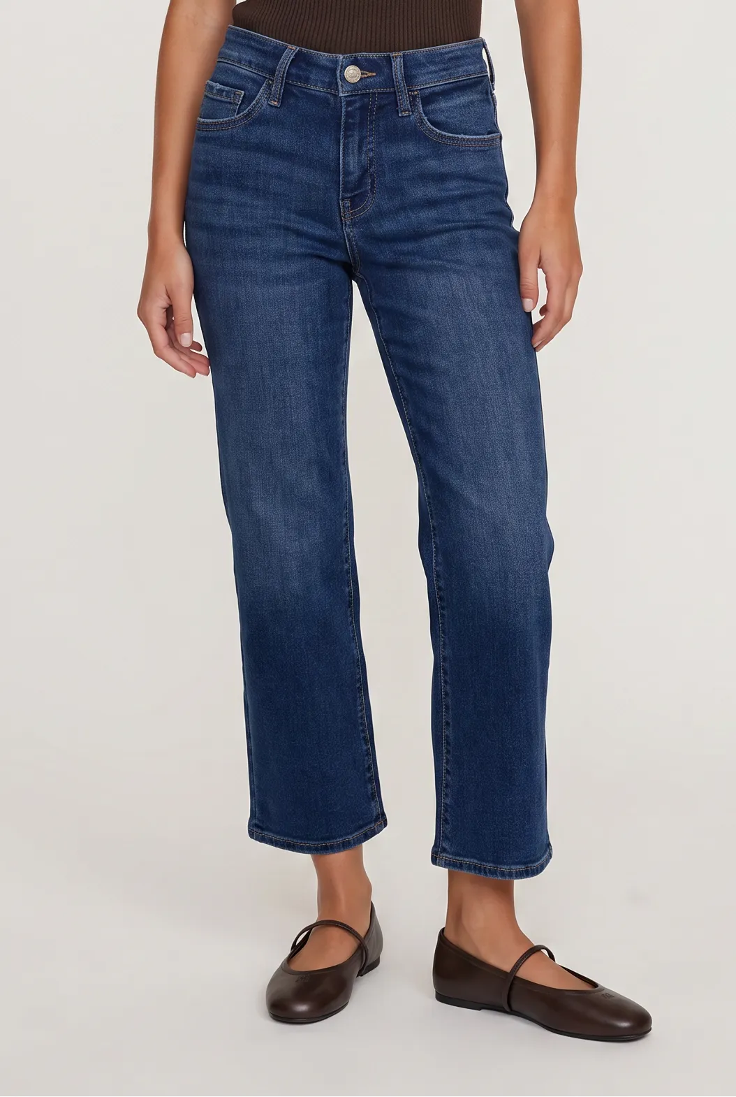 Mid Rise Slim Wide Crop sold by Mixology
