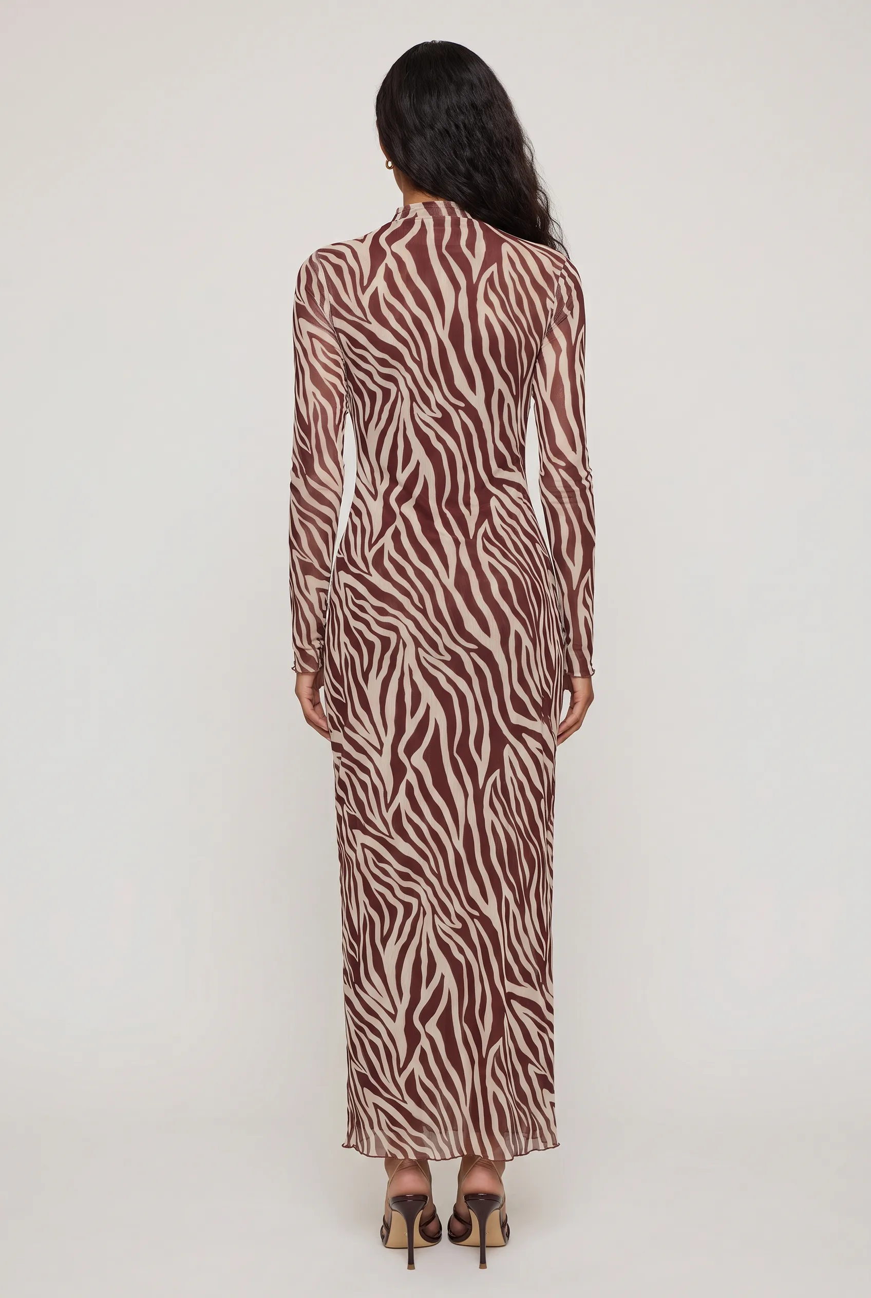 Sevilla Zebra Mesh Midi Dress sold by Mixology product image thumbnail 3