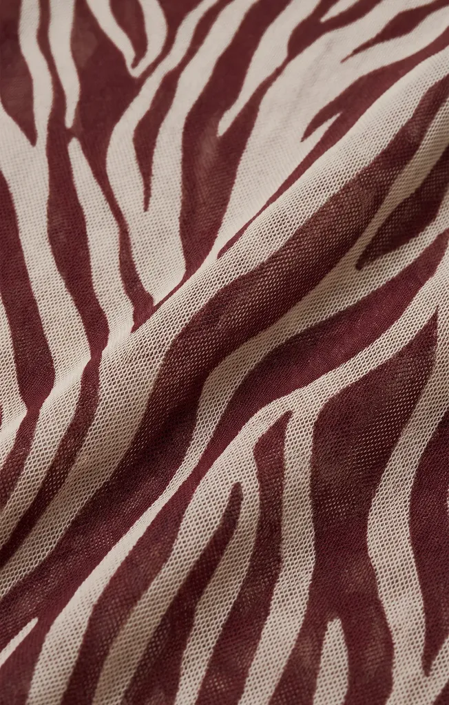 Sevilla Zebra Mesh Midi Dress sold by Mixology product image thumbnail 4