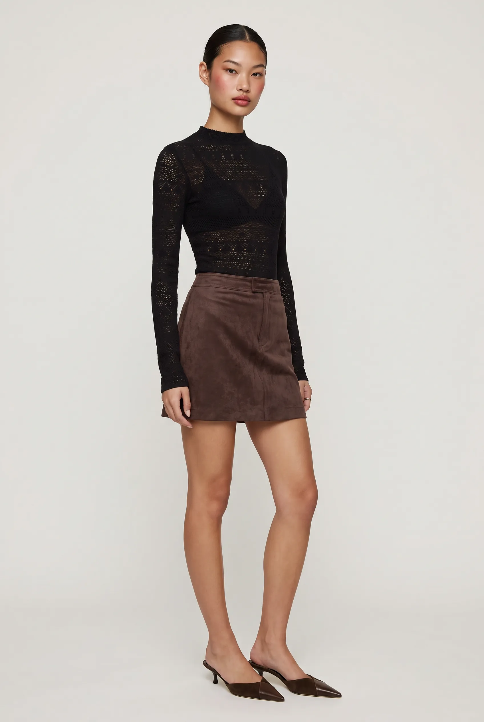 Perri Suede Mini Skirt sold by Mixology product image thumbnail 3