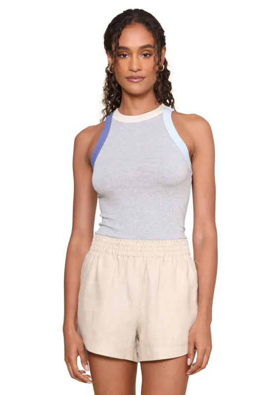 Color Block Rib Tank Top sold by Mixology