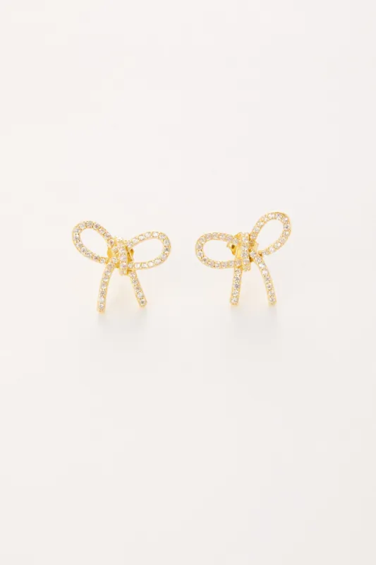 Blaire Cubic Zirconia Bow Studs sold by Mixology