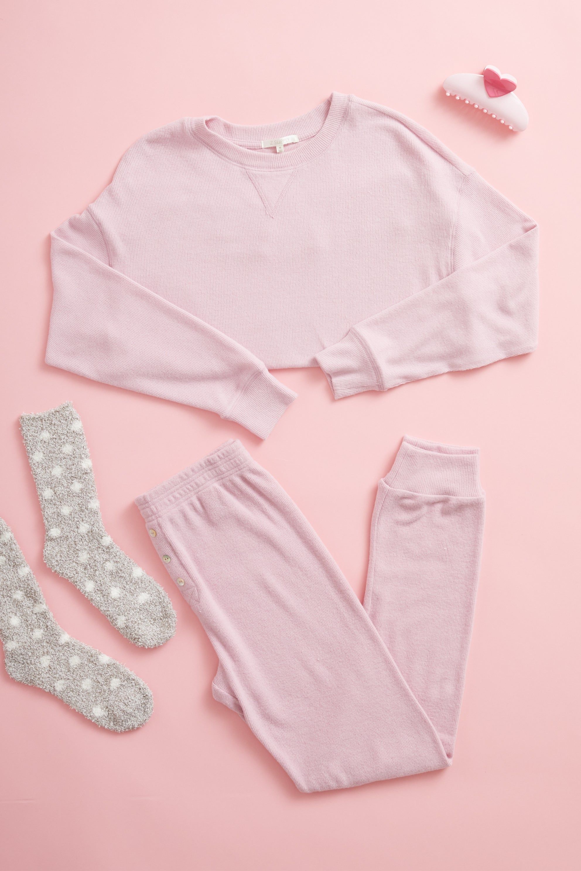 Sleep Tight Rib Long Sleeve Top sold by Mixology product image thumbnail 2