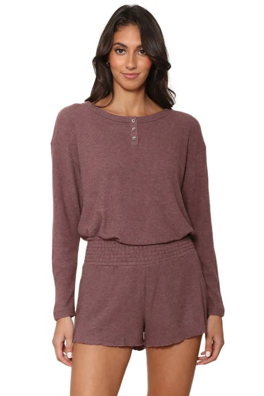 Dream Time Rib Long Sleeve Top sold by Mixology