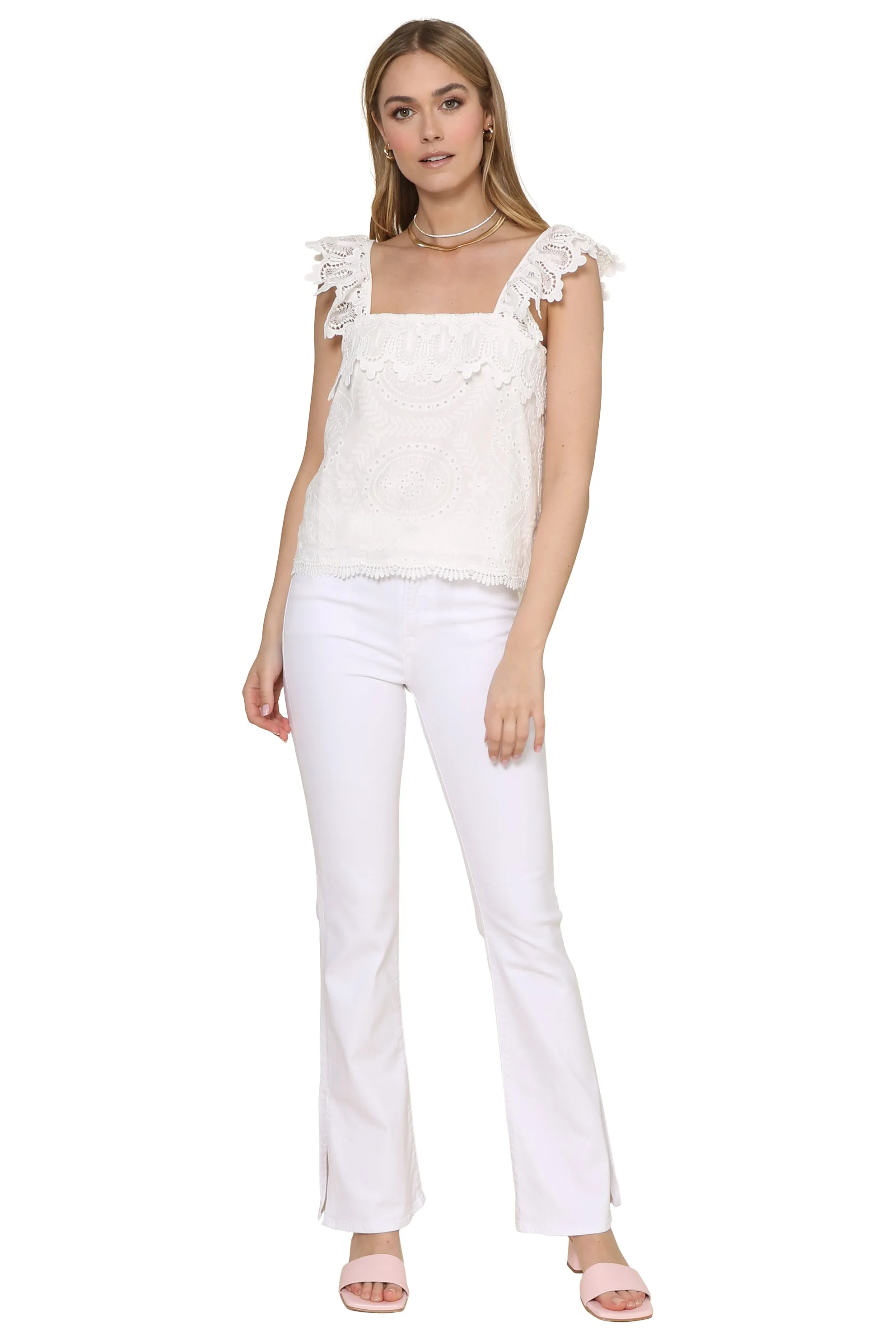 Betty Eyelet Tank sold by Mixology product image thumbnail 4