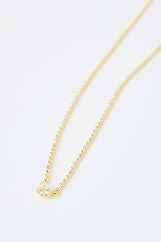 Clayton Bezel Ball Chain Necklace sold by Mixology