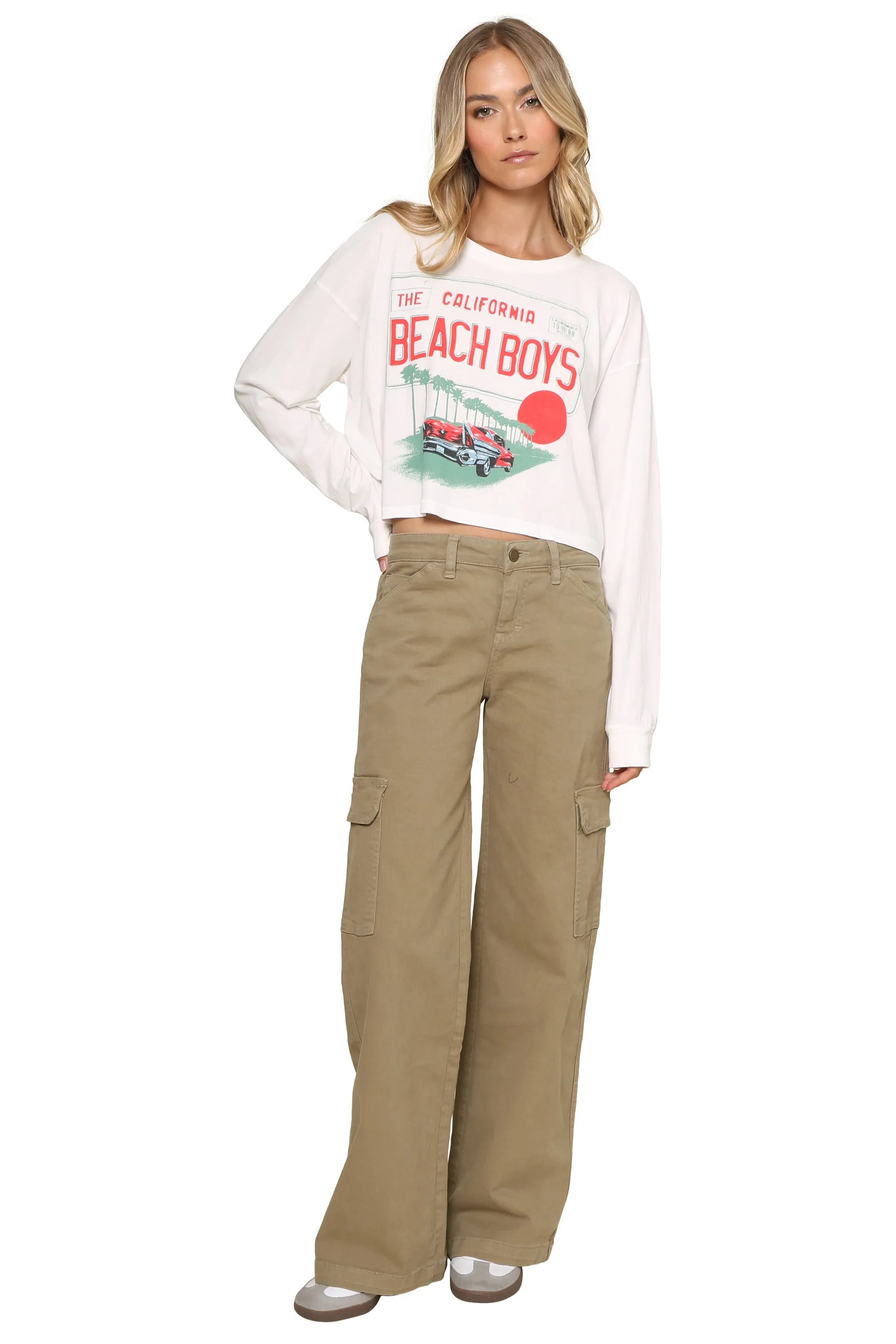 The Beach Boys Long Sleeve Crop Top sold by Mixology product image thumbnail 2