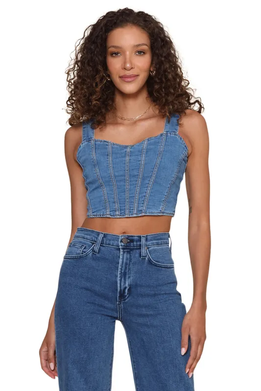 Emmert Denim Corset Top sold by Mixology