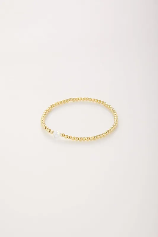 Henri Single Crystal Clover Bracelet sold by Mixology