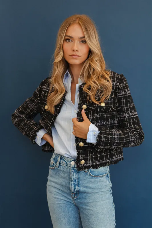 Crop Tweed Jacket made by Central Park West