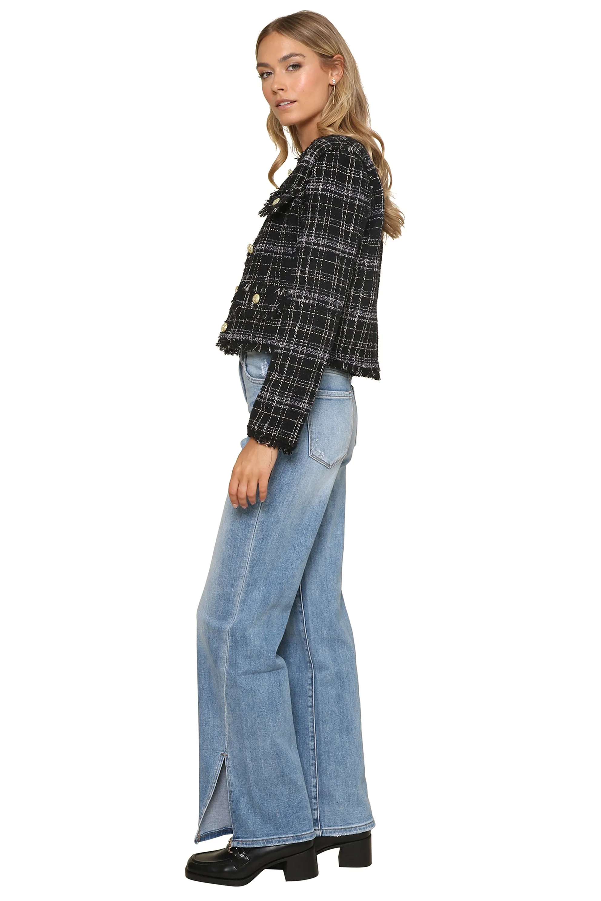 Crop Tweed Jacket sold by Mixology product image thumbnail 4