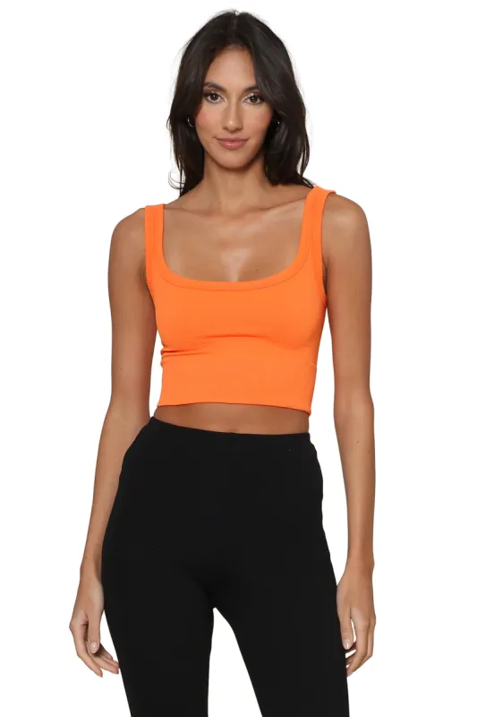 Chevron Ribbed Crop Top sold by Mixology