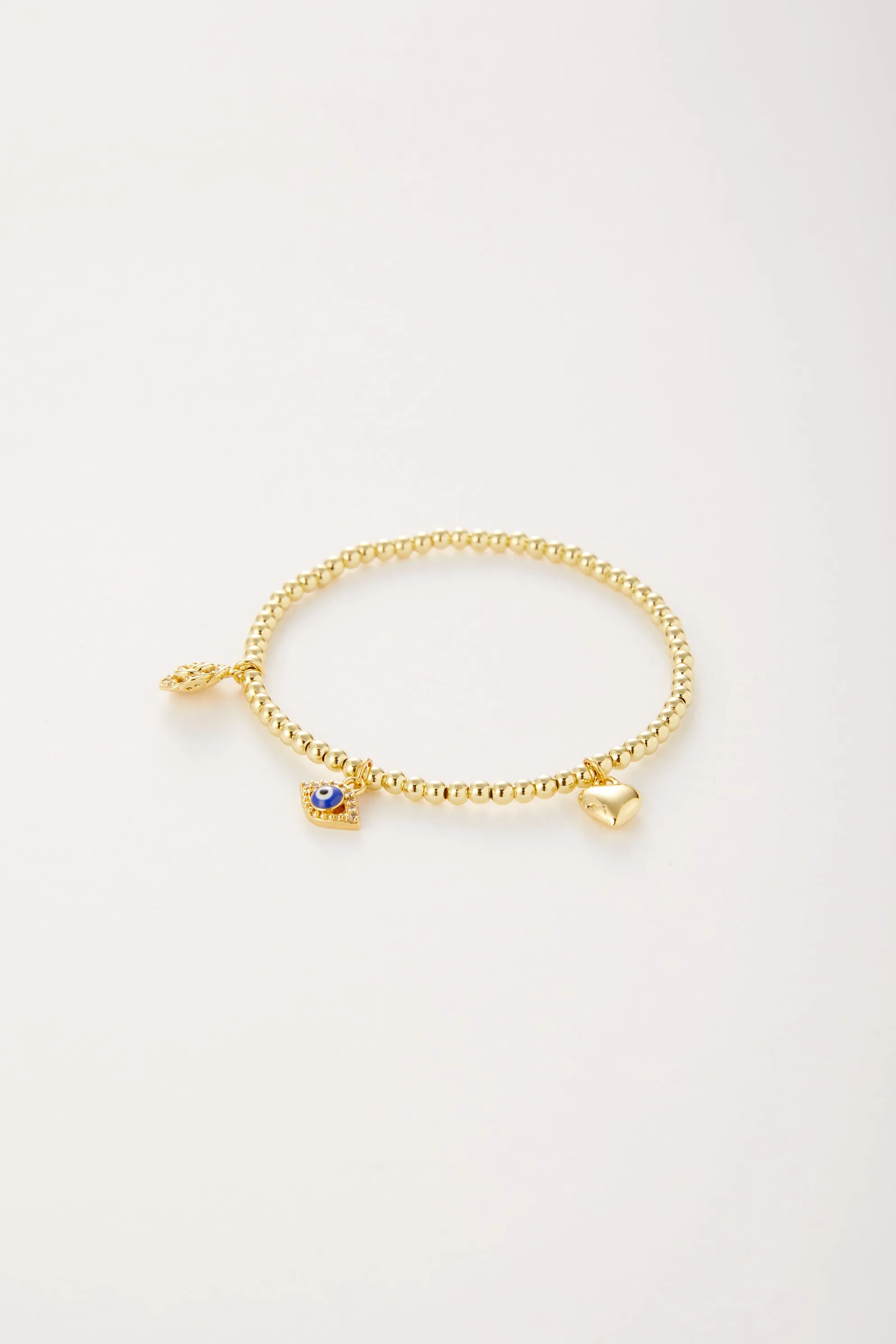 Eye Heart Triple Charm Bracelet sold by Mixology