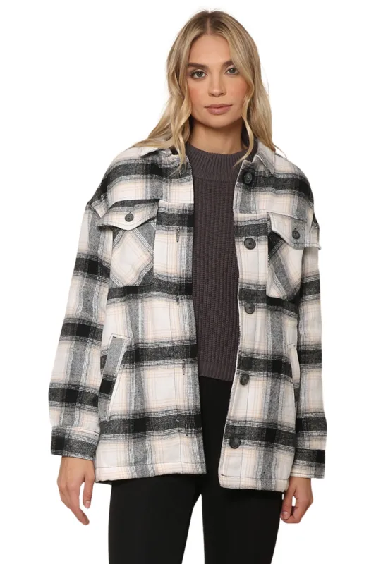 Cozy Plaid Shacket sold by Mixology