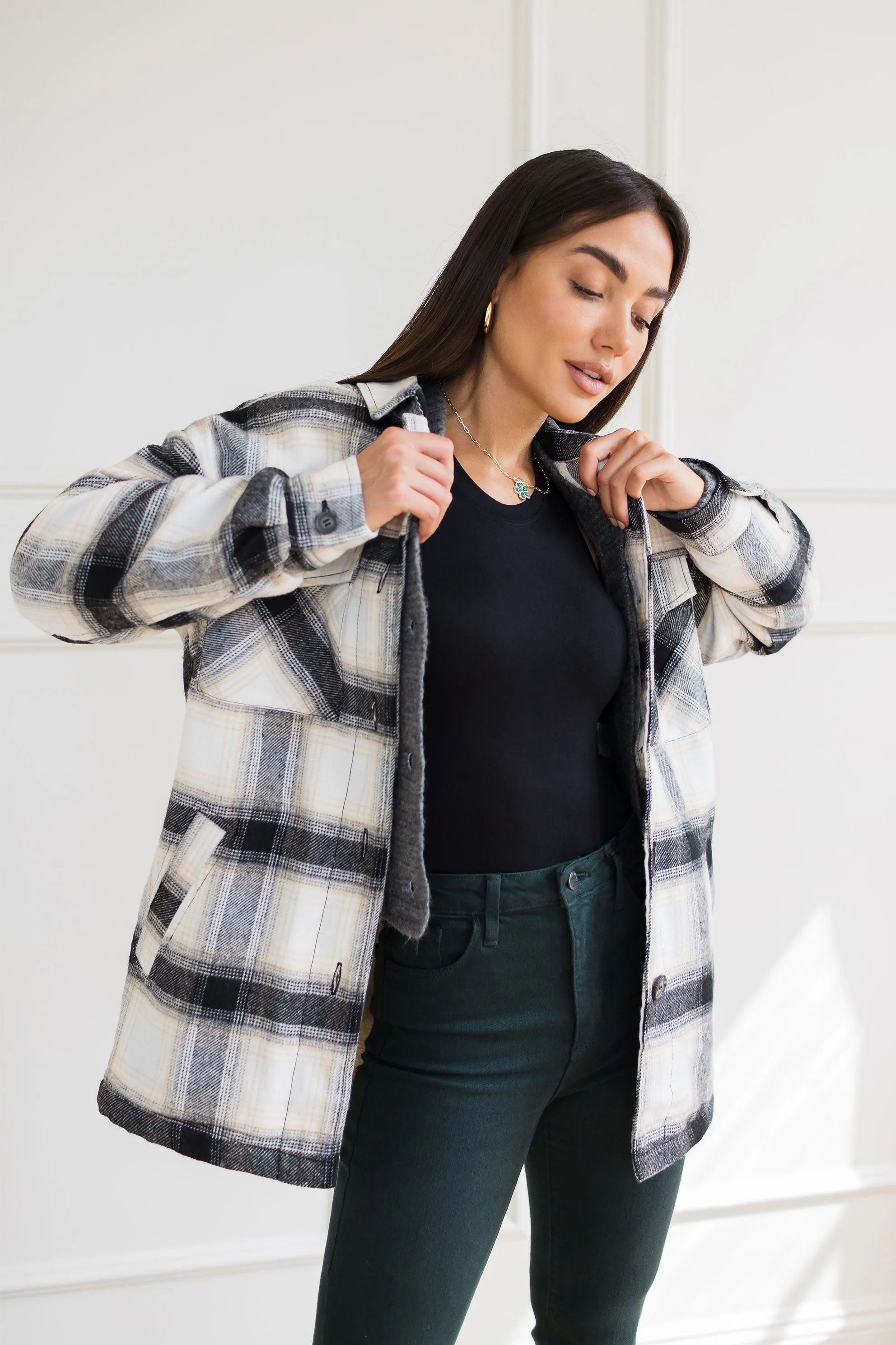 Cozy Plaid Shacket sold by Mixology product image thumbnail 2