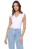 The Kim V-Neck Flutter Top sold by Mixology