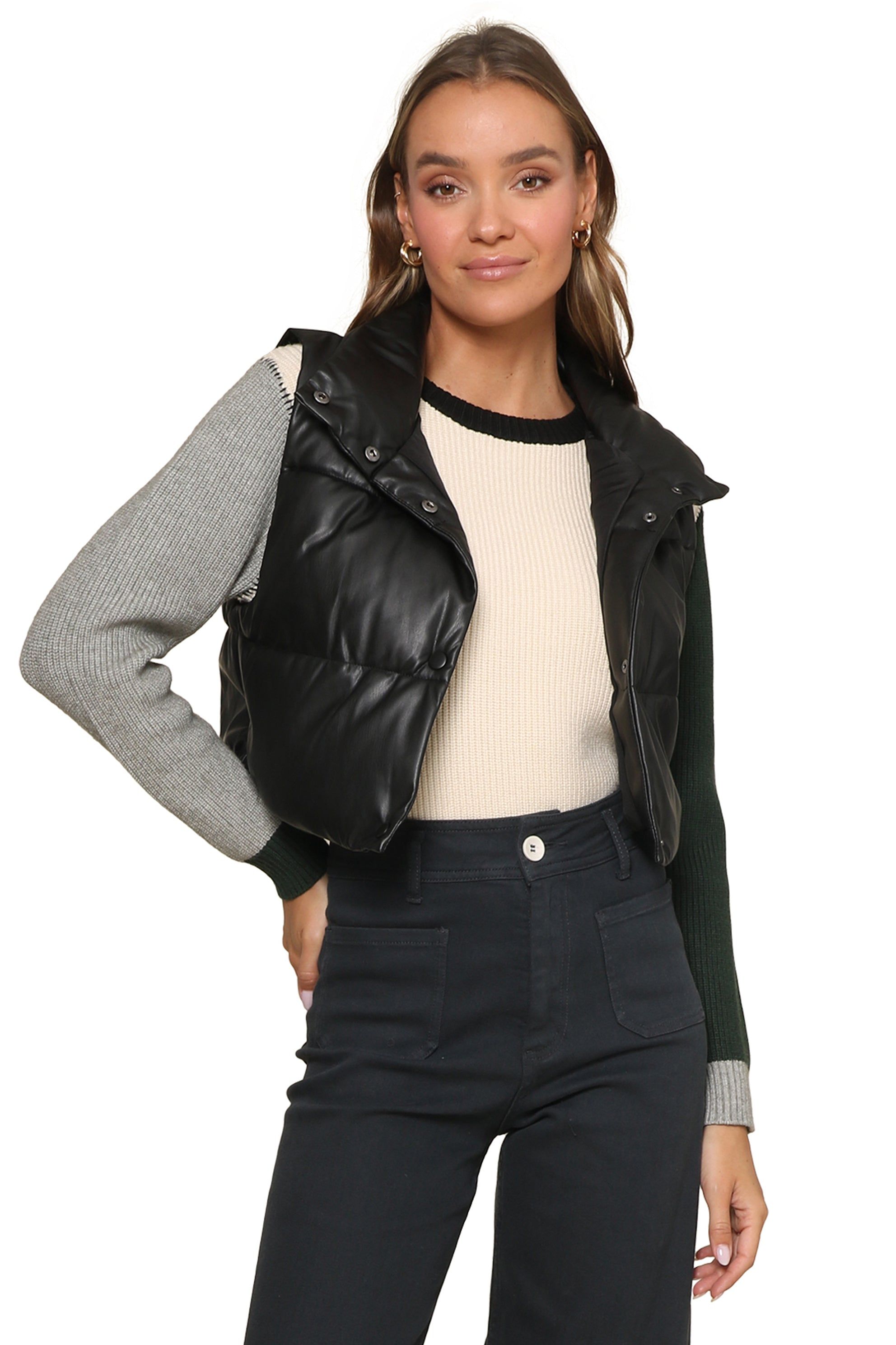 Barlow Faux Leather Vest sold by Mixology product image thumbnail 2