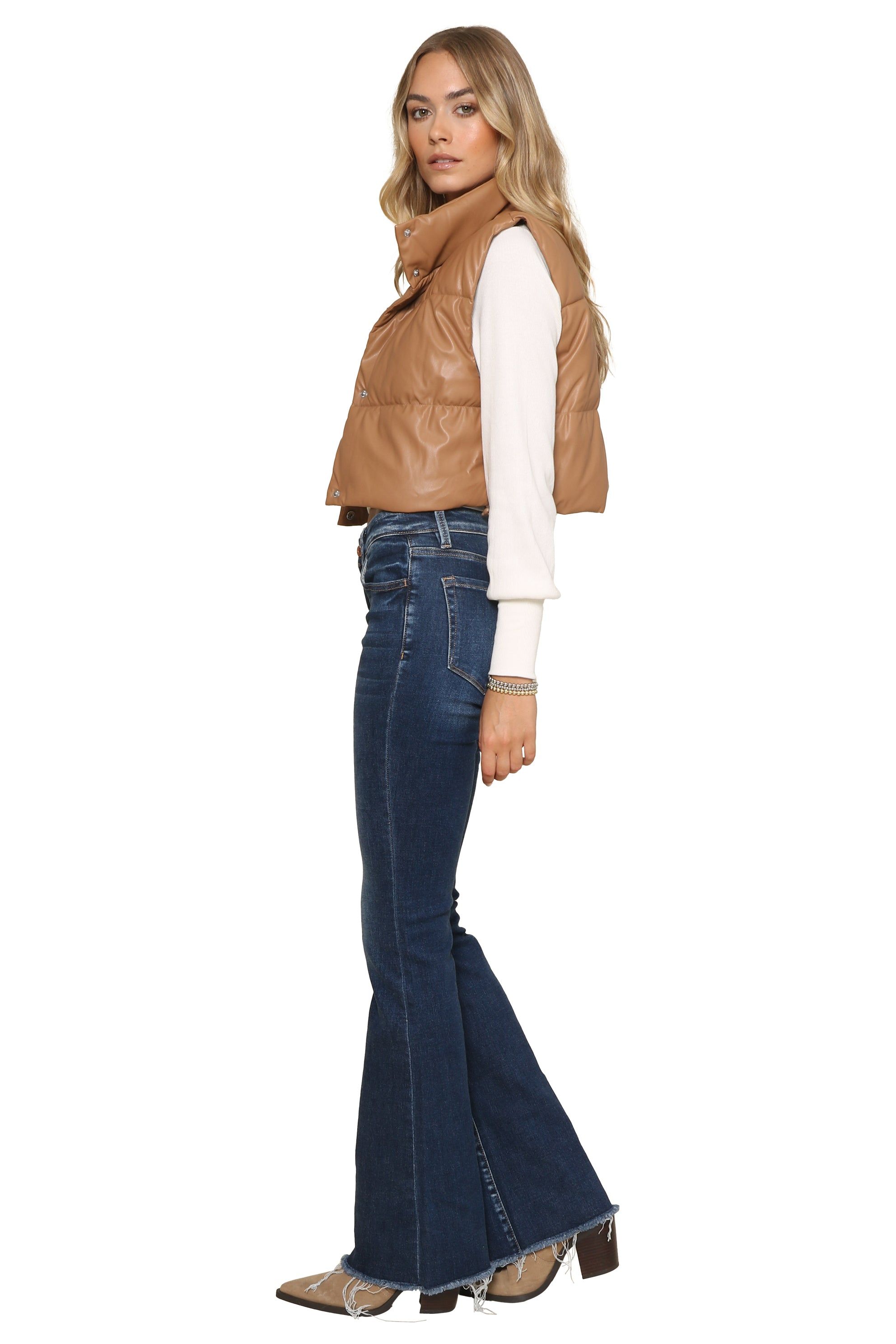 Barlow Faux Leather Vest sold by Mixology product image thumbnail 4