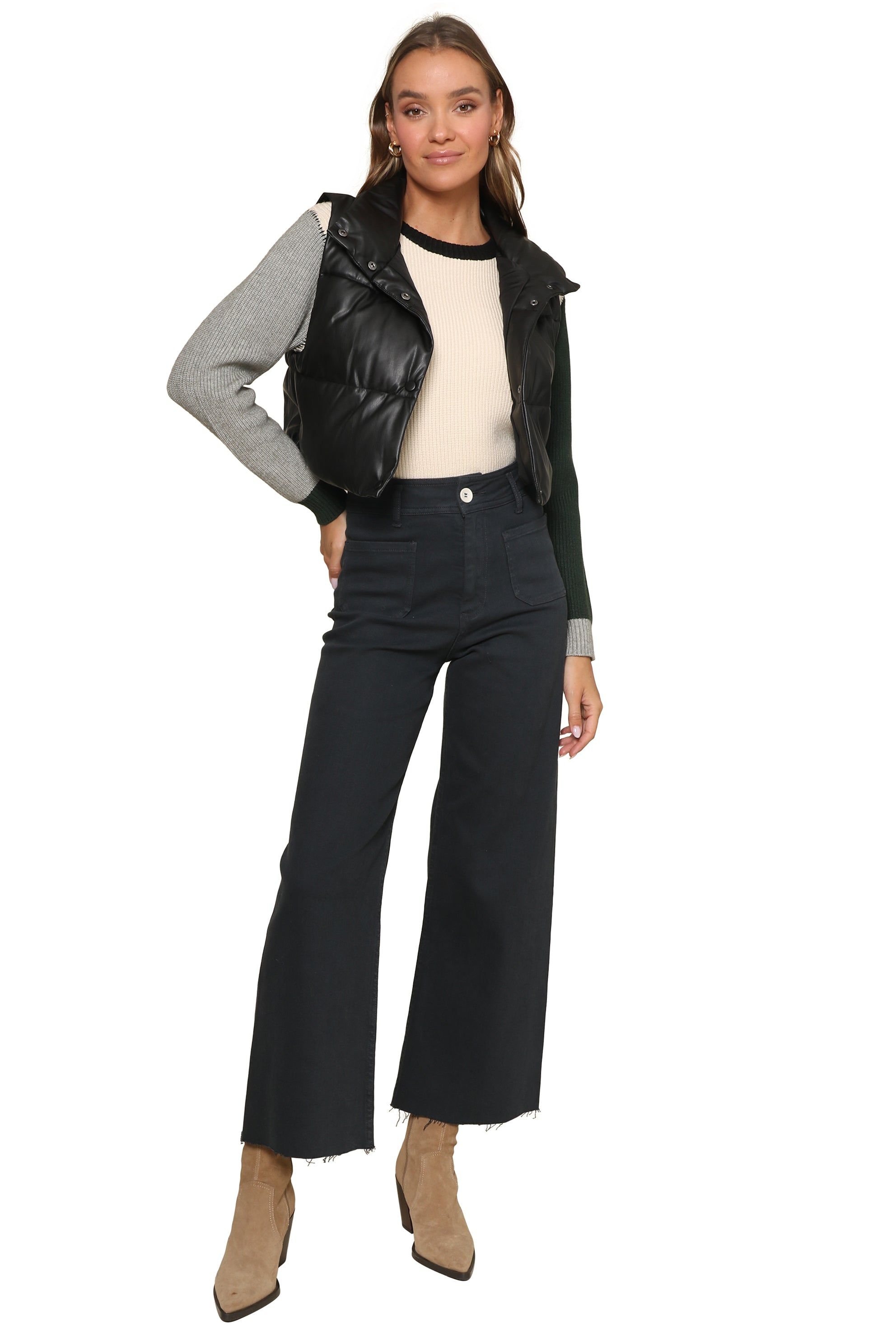 Barlow Faux Leather Vest sold by Mixology product image thumbnail 3