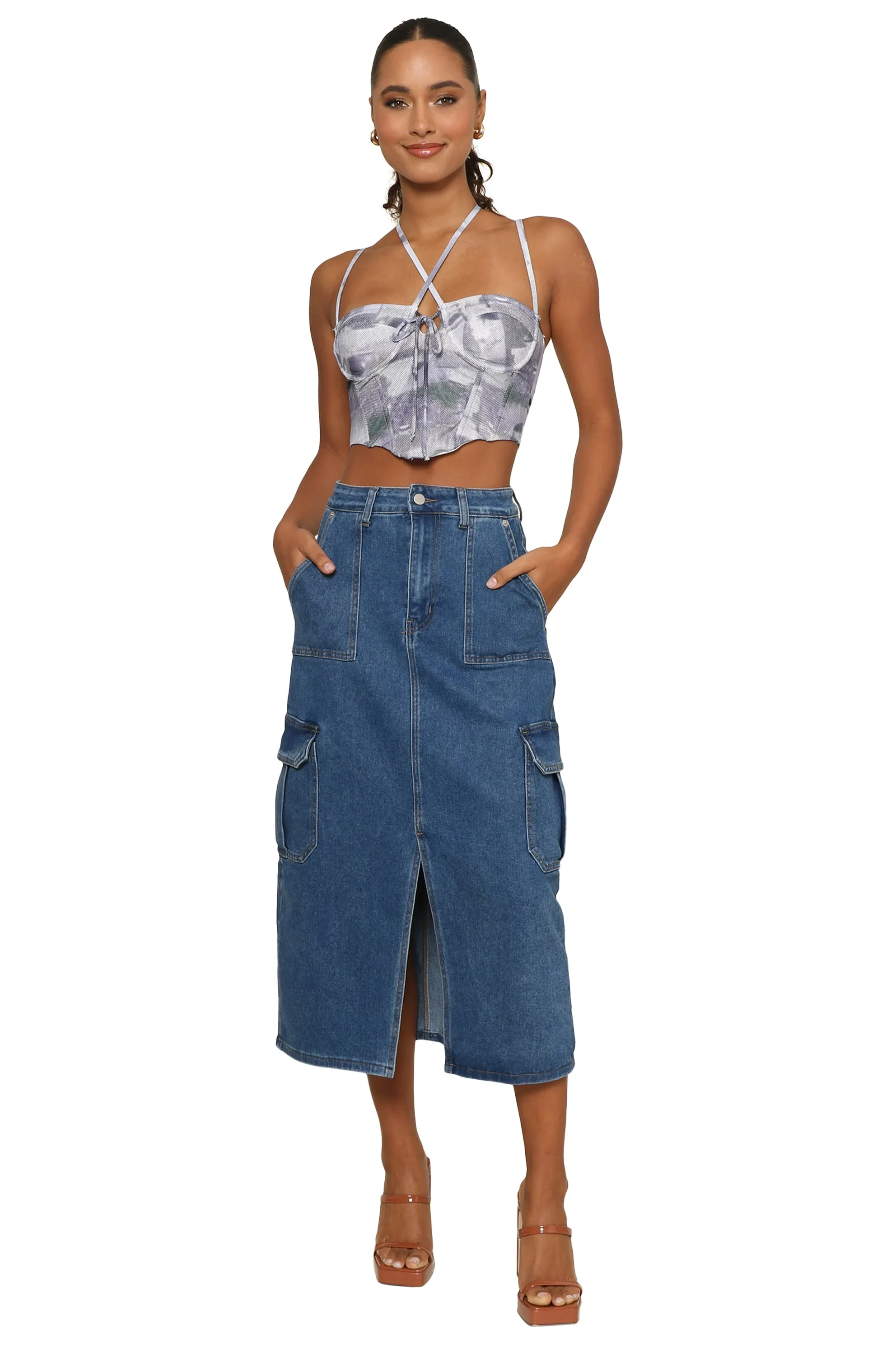Austin Mesh Crop Top sold by Mixology product image thumbnail 3