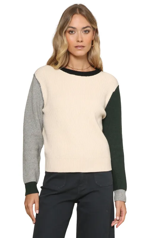 Crew Neck Whipstitch Sweater made by Central Park West
