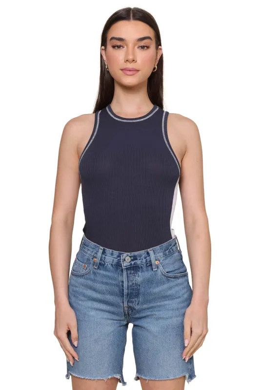 Frankie Contrast Rib Tank sold by Mixology