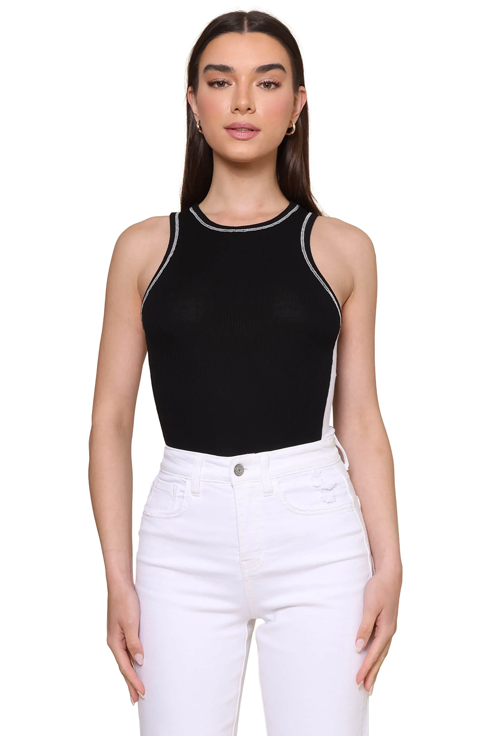Frankie Contrast Rib Tank sold by Mixology product image thumbnail 2