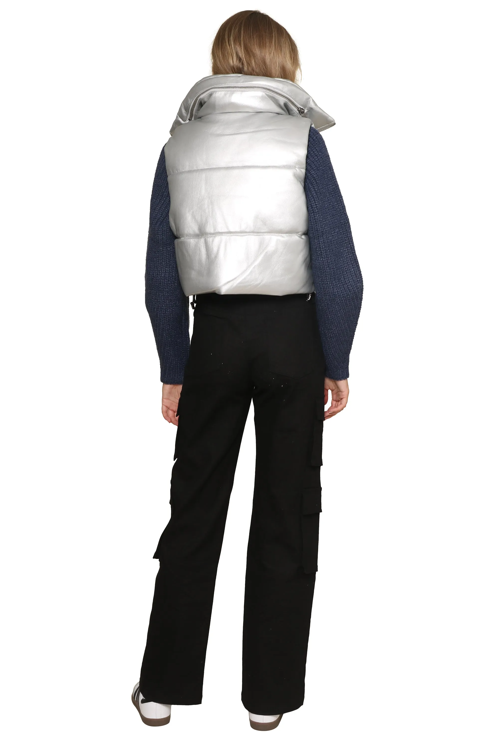 Shaun Metallic Puffer Vest sold by Mixology product image thumbnail 5