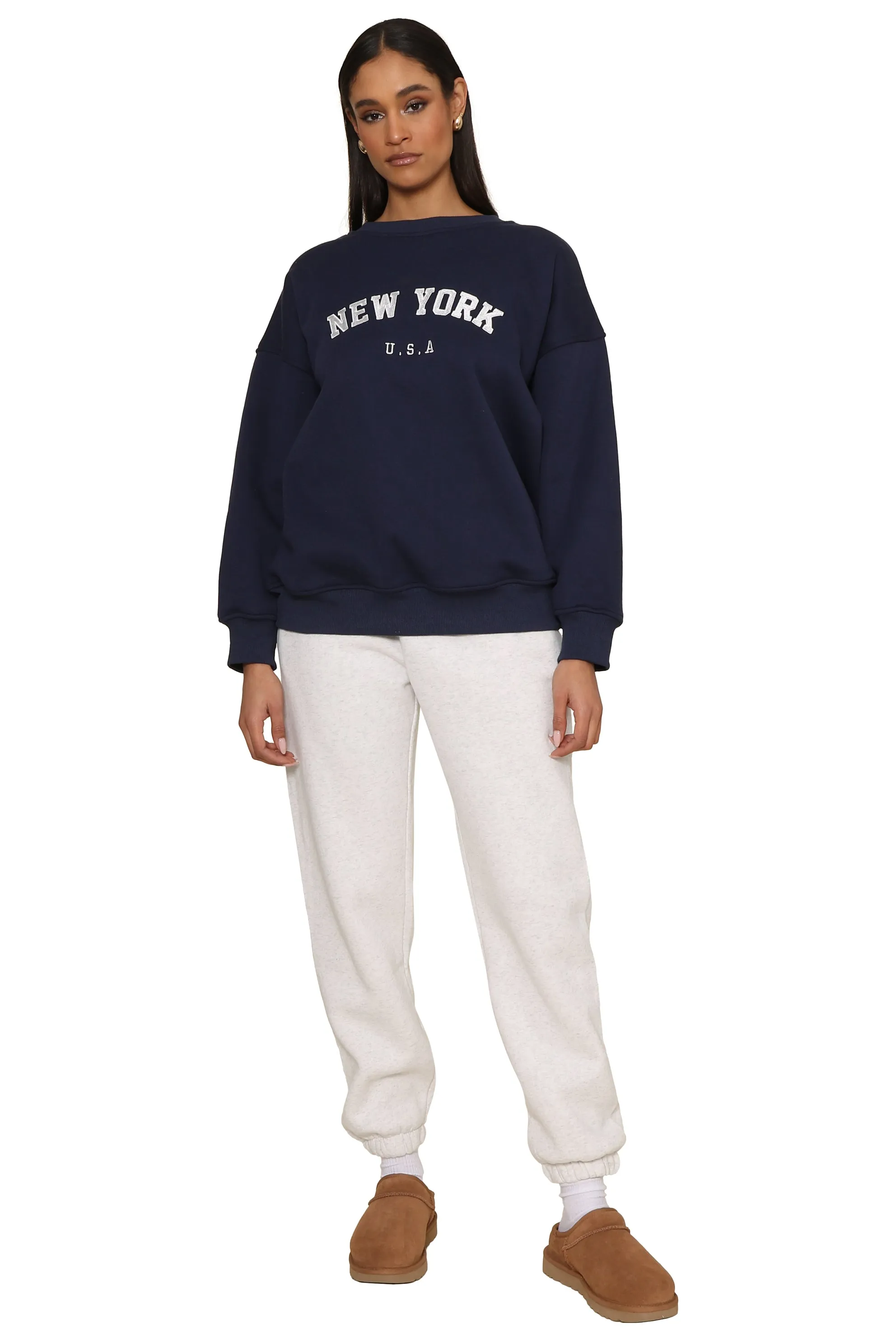 New York Embroidered Oversized Sweatshirt sold by Mixology product image thumbnail 3