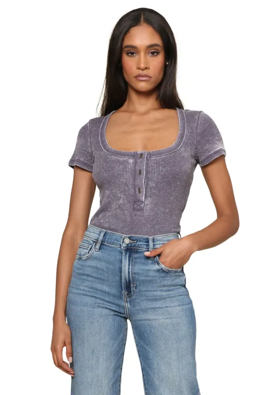 Most Wanted Burnout Henley Tee sold by Mixology