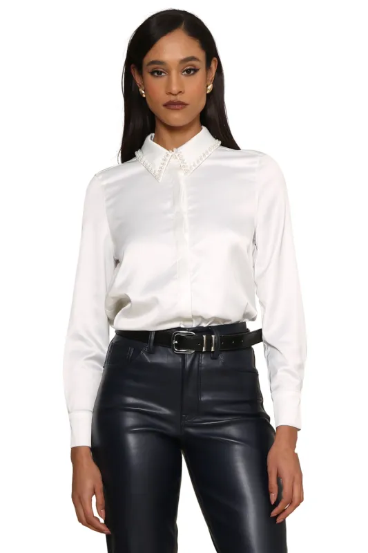 Beaded Collar Shirt sold by Mixology