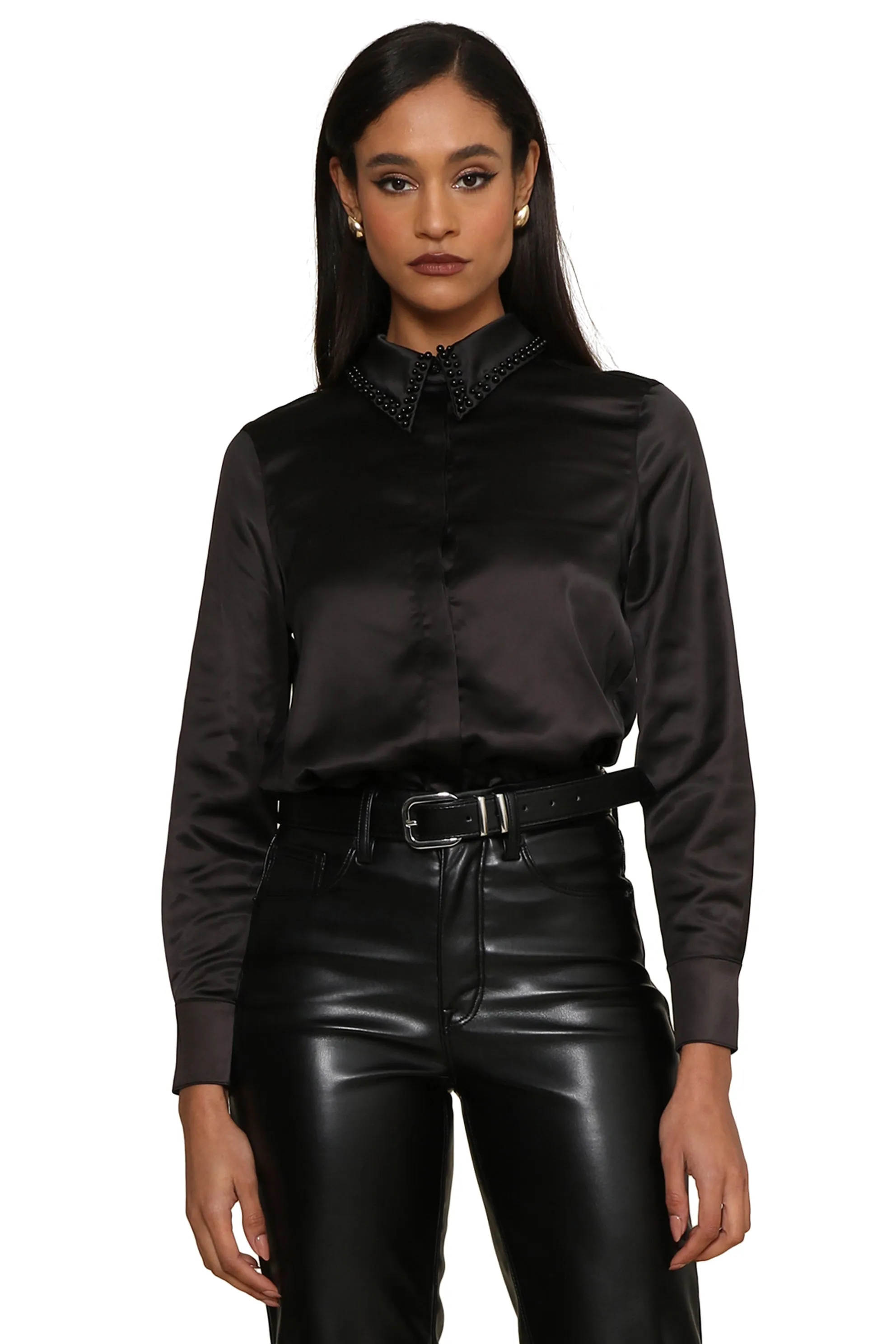 Beaded Collar Shirt sold by Mixology product image thumbnail 2