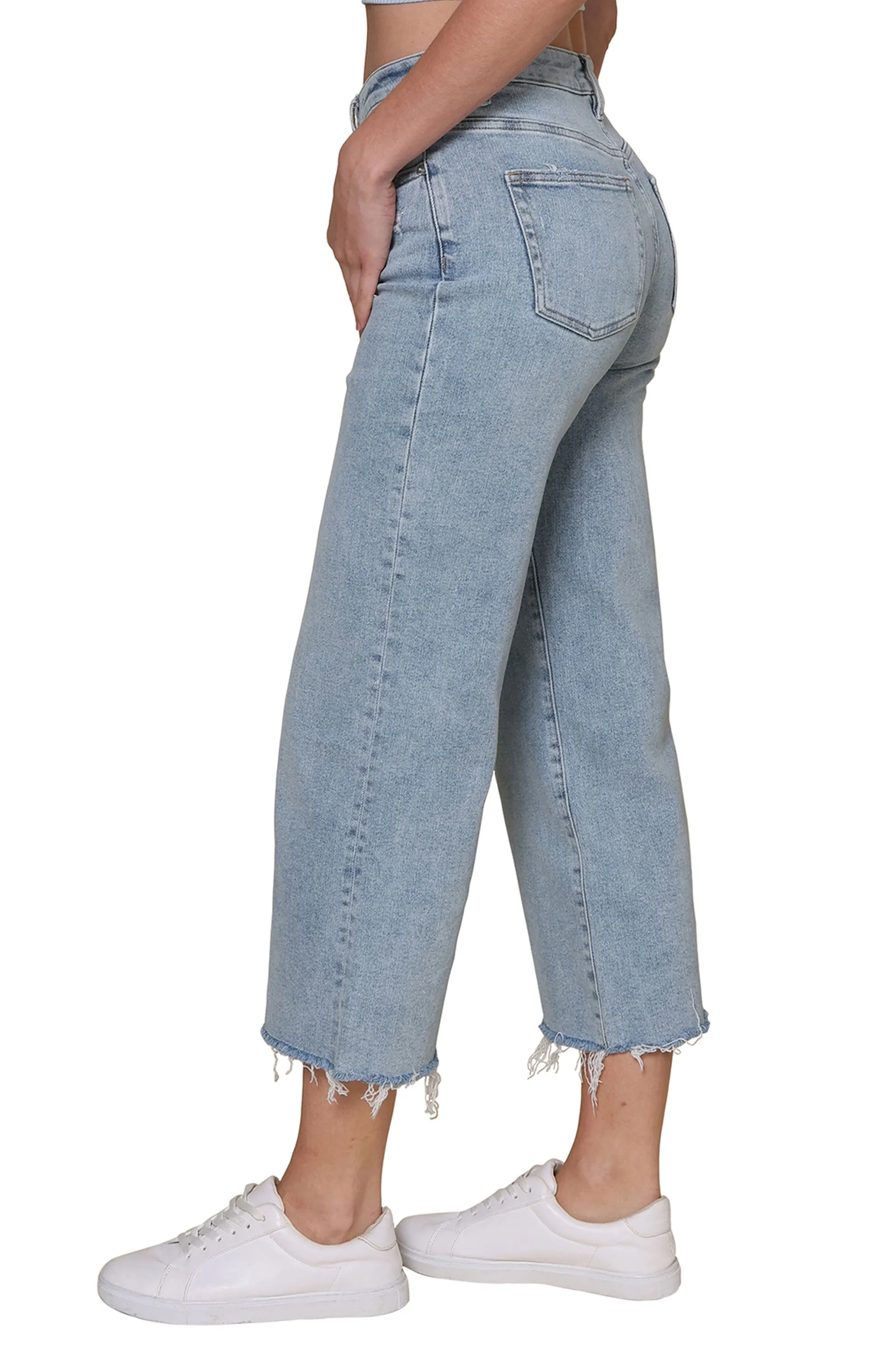 High Rise Ankle Wide Leg Jeans sold by Mixology product image thumbnail 2