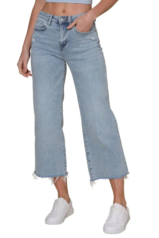 High Rise Ankle Wide Leg Jeans sold by Mixology