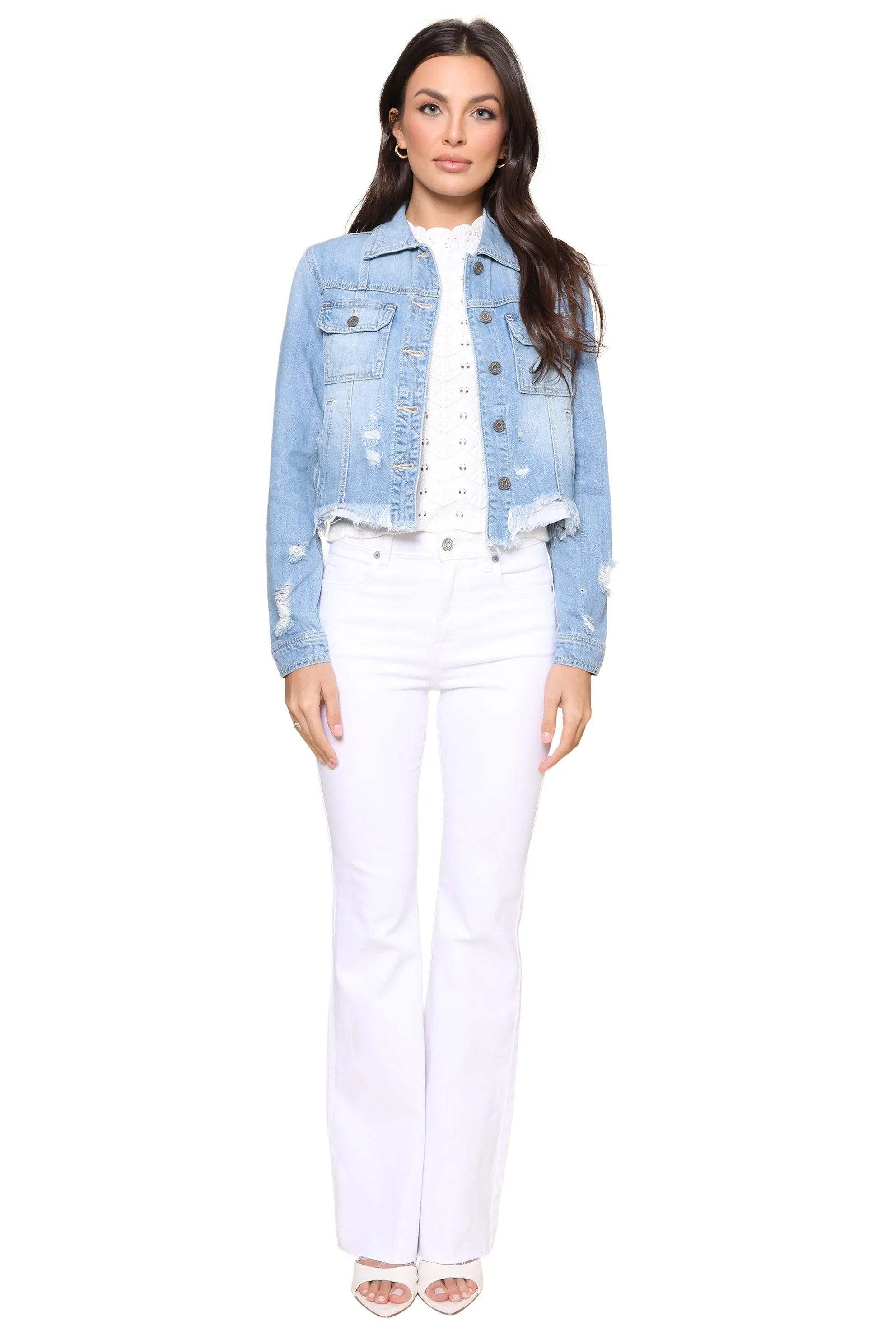 Frayed Denim Jacket sold by Mixology product image thumbnail 3