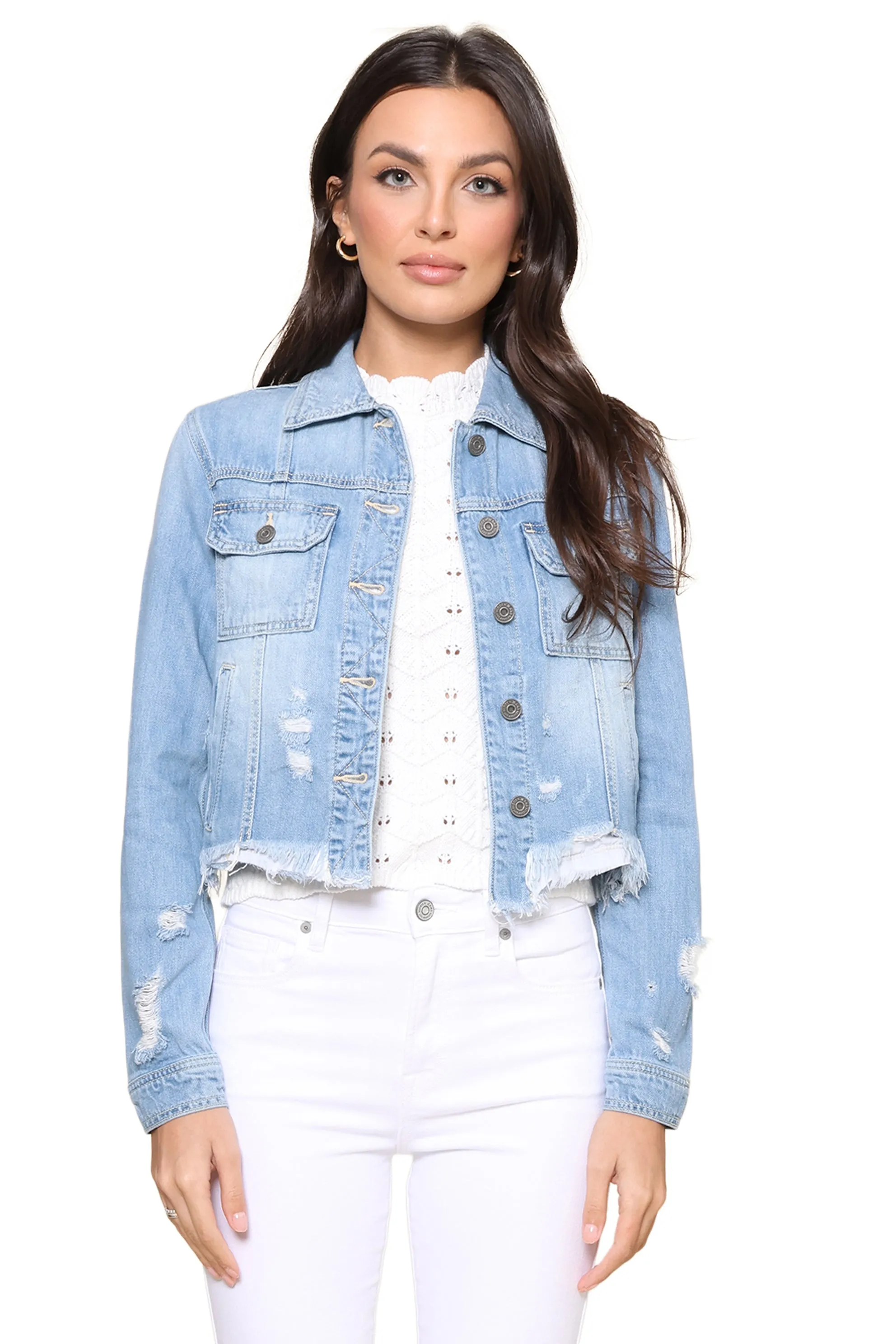 Frayed Denim Jacket sold by Mixology