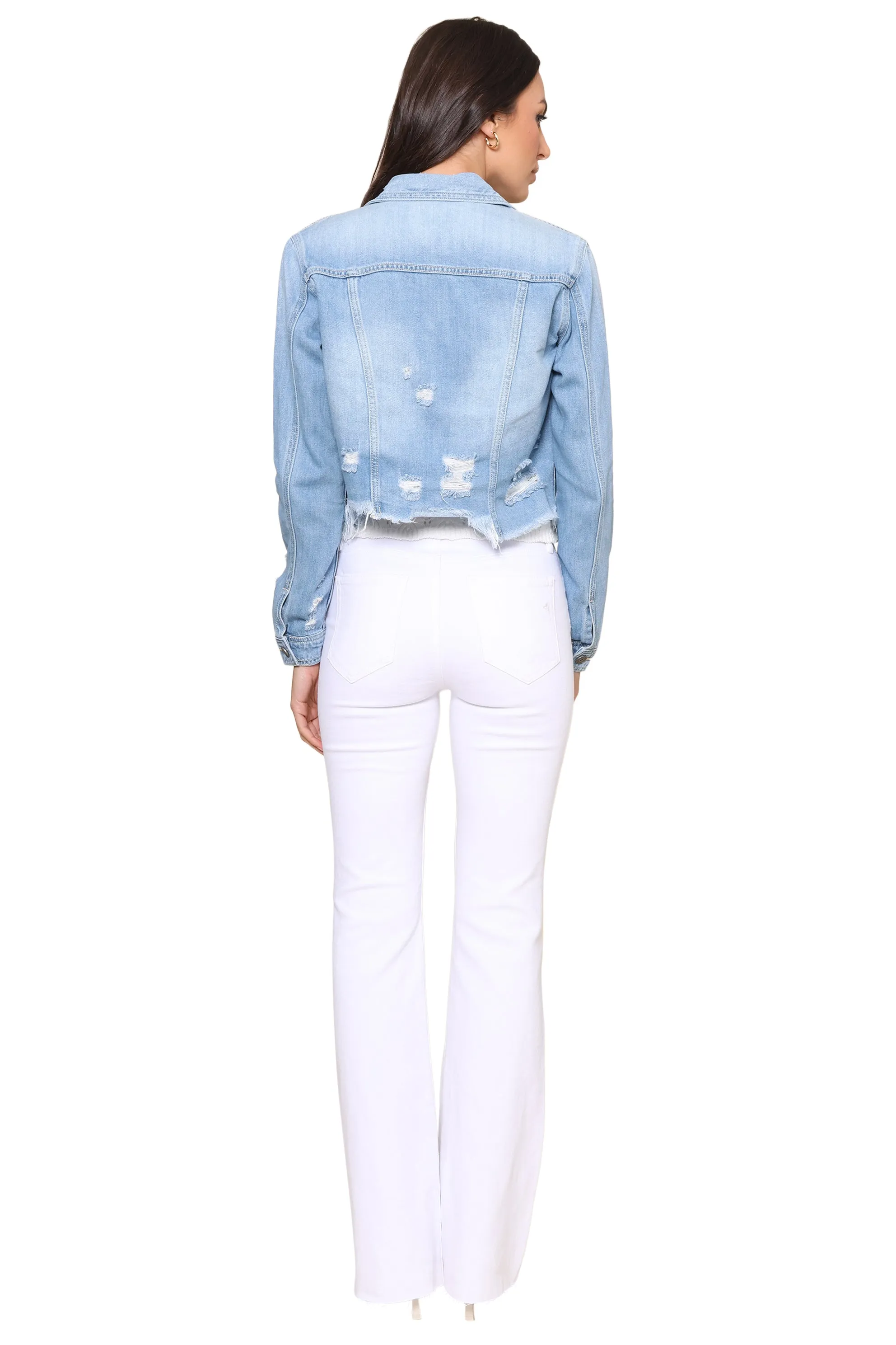 Frayed Denim Jacket sold by Mixology product image thumbnail 5