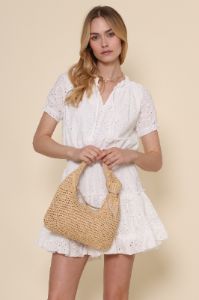 Straw Shoulder Bag sold by Mixology