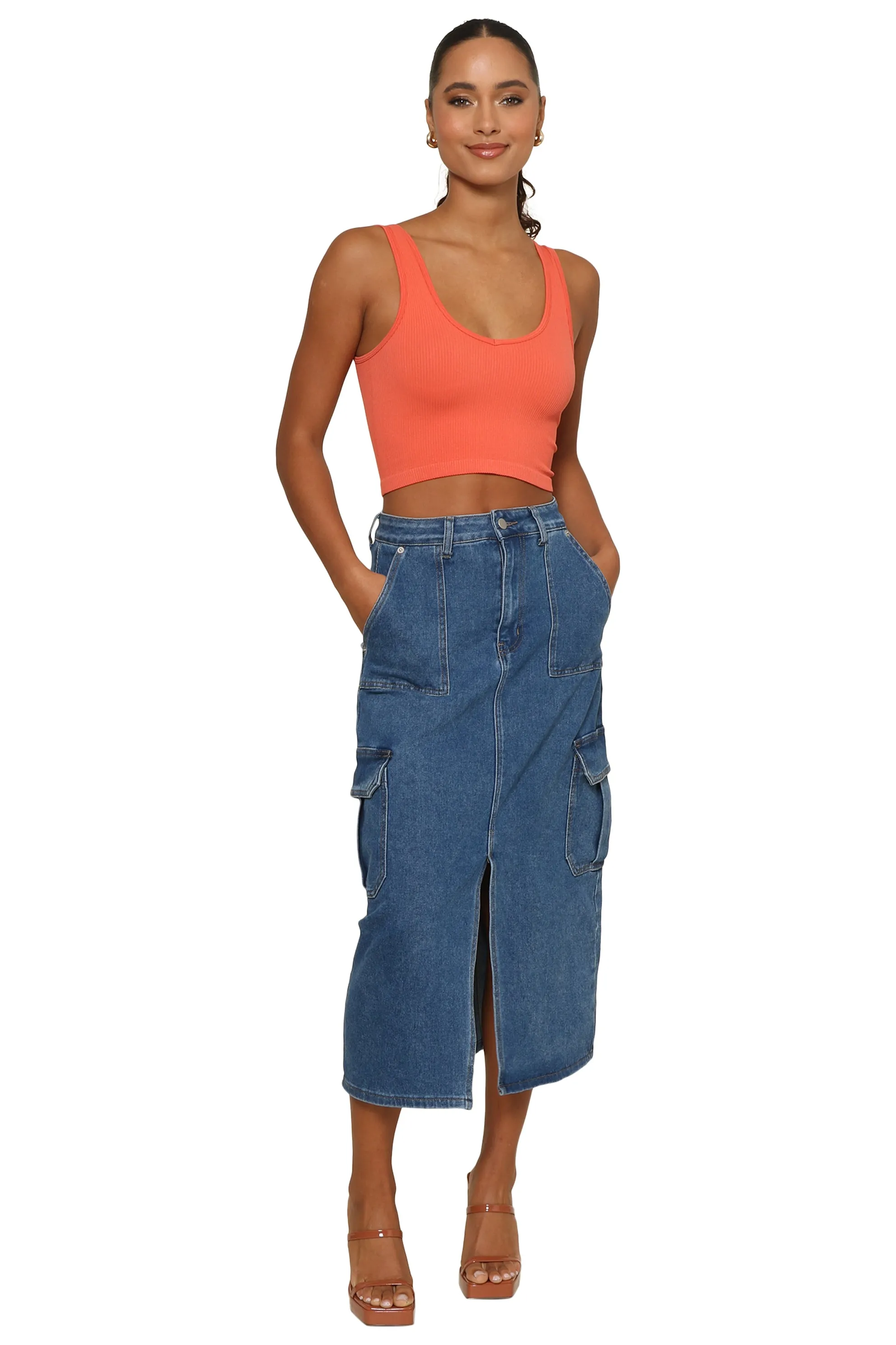 Ribbed V Neck Cami sold by Mixology product image thumbnail 2