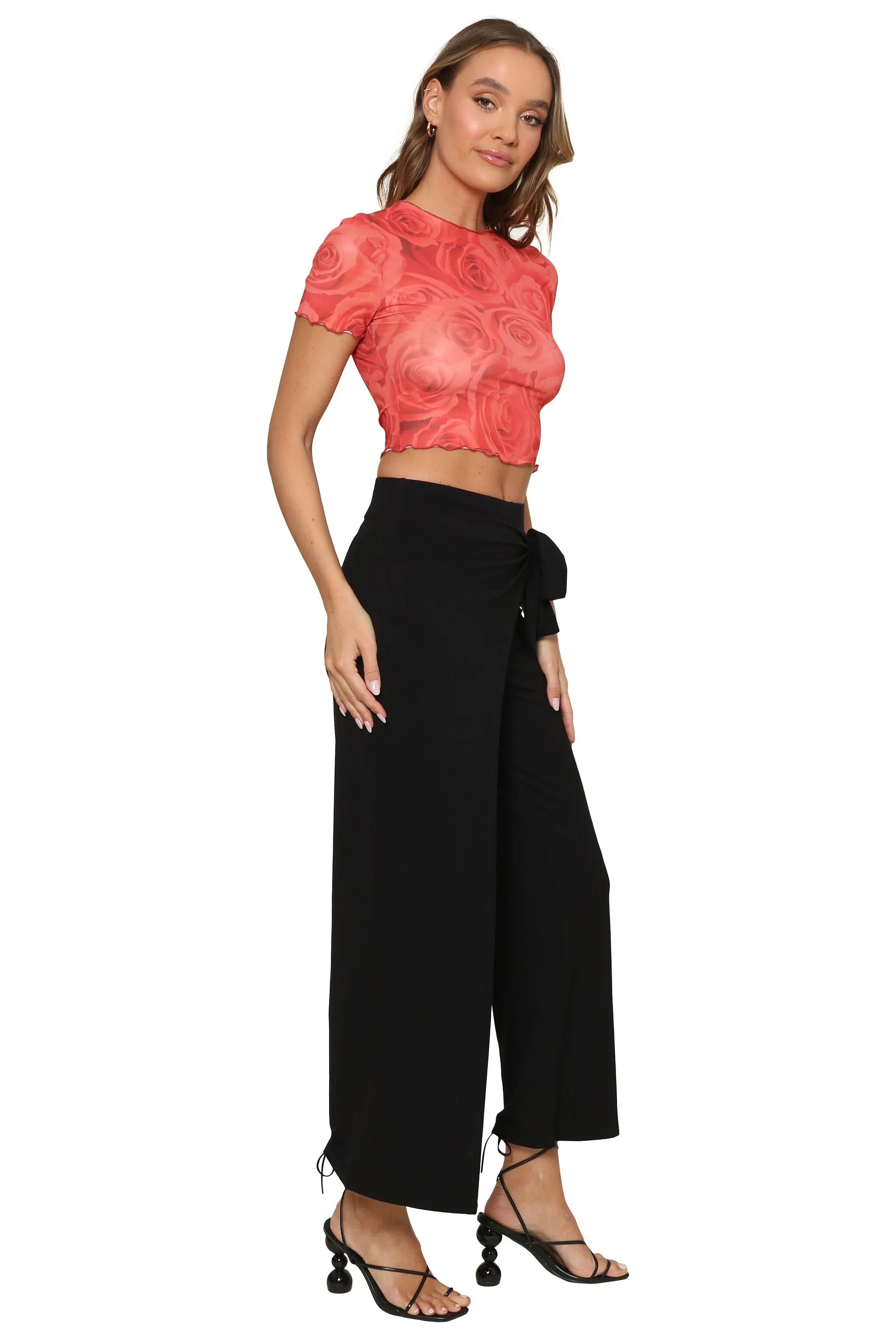 Petal Mesh Cropped Top sold by Mixology product image thumbnail 3