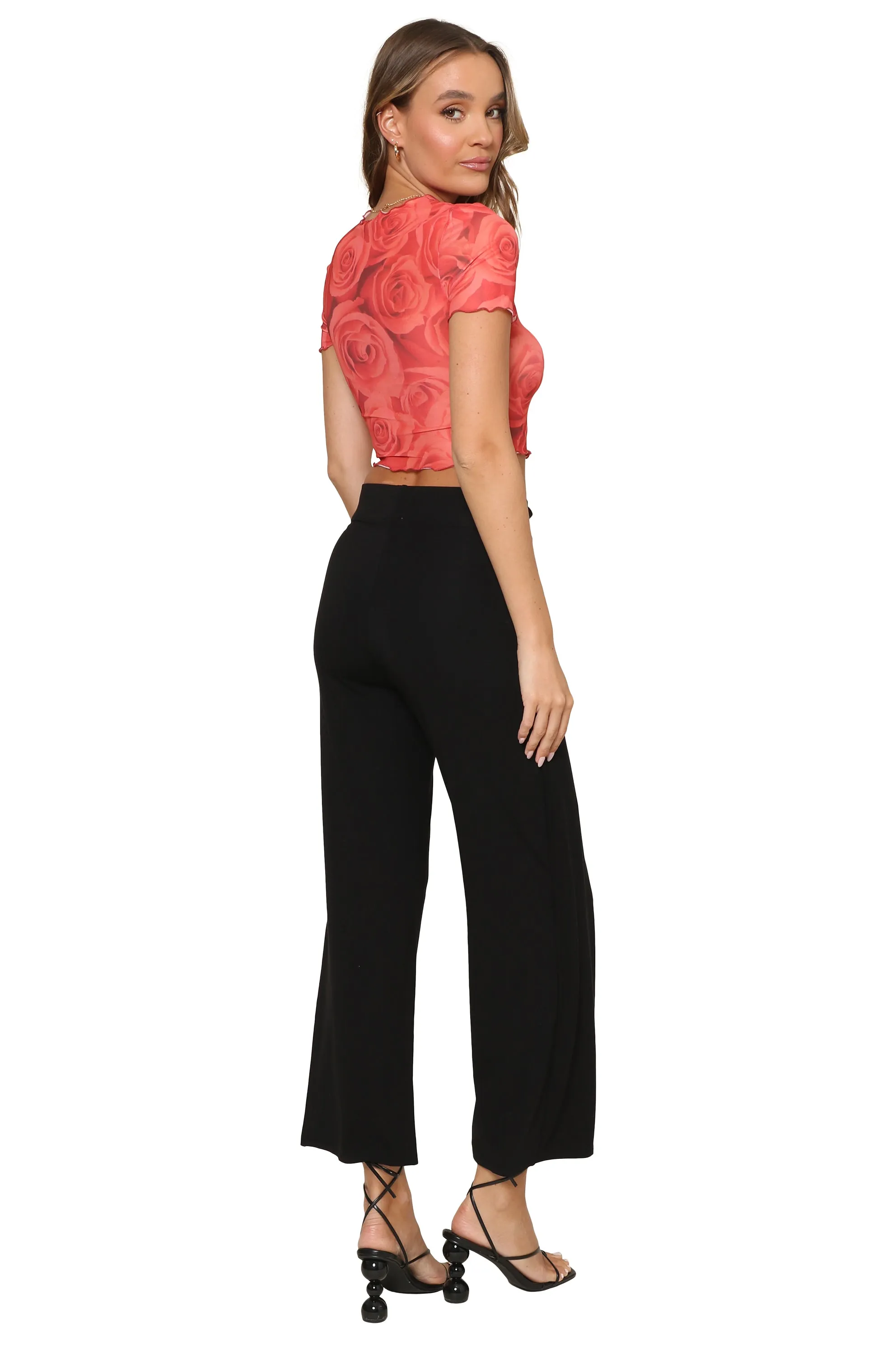Petal Mesh Cropped Top sold by Mixology product image thumbnail 4