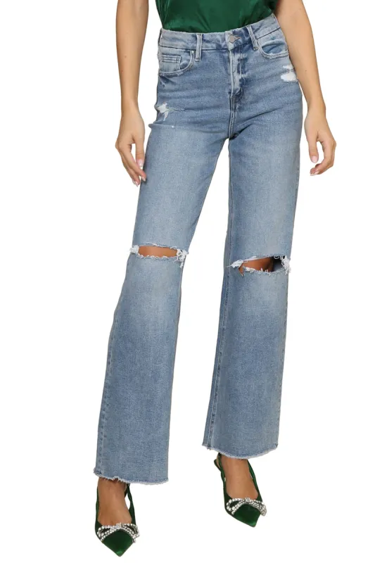 Super High Rise Wide Leg Jeans sold by Mixology