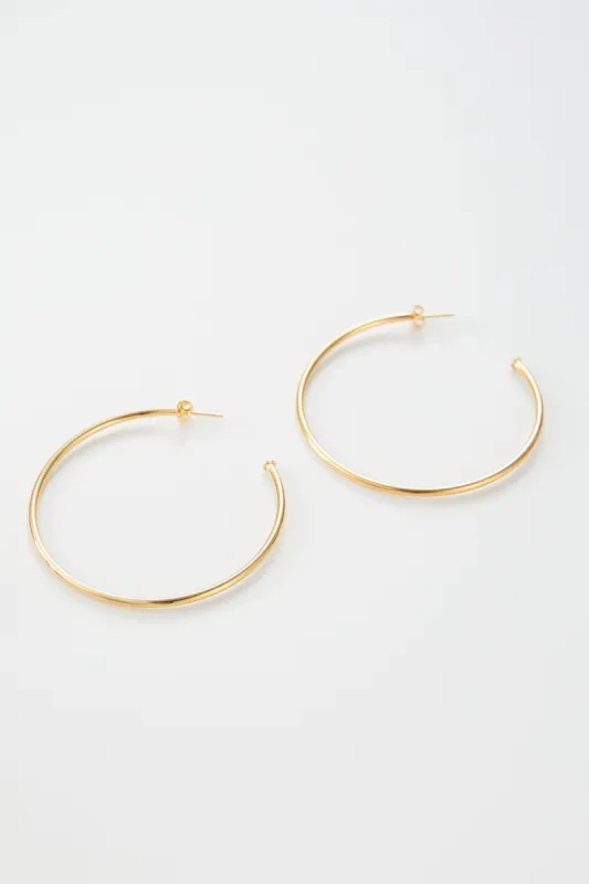 Fern Large Thin Hoops sold by Mixology