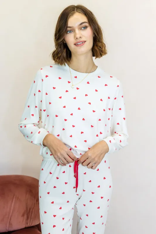 Be Mine Heart Long Sleeve Top sold by Mixology