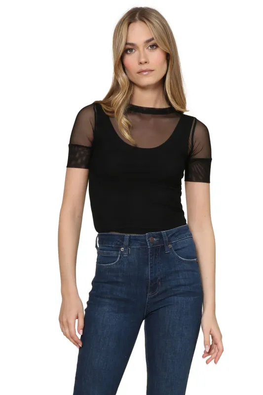 Downtown Layered Mesh Tee sold by Mixology