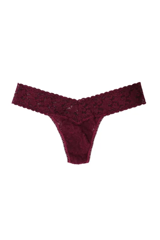 Signature Lace Low Rise Thong sold by Mixology