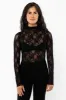 FNS306 - Floral Lace Long Sleeve Top sold by los angeles apparel