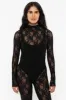 FNS306 - Floral Lace Long Sleeve Top sold by los angeles apparel