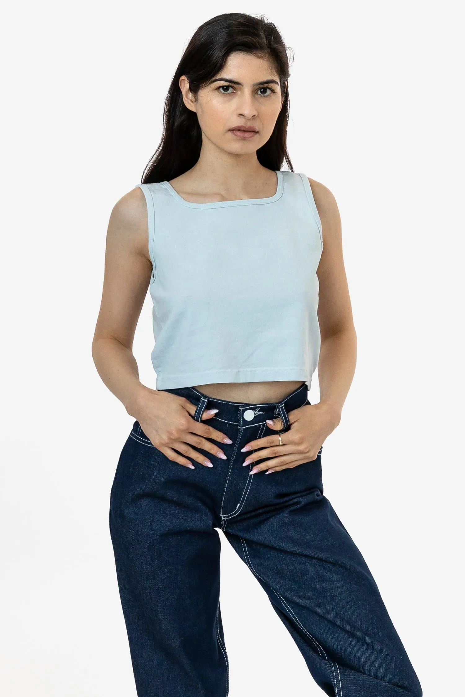 1822GD - Garment Dye Crop Tank sold by los angeles apparel